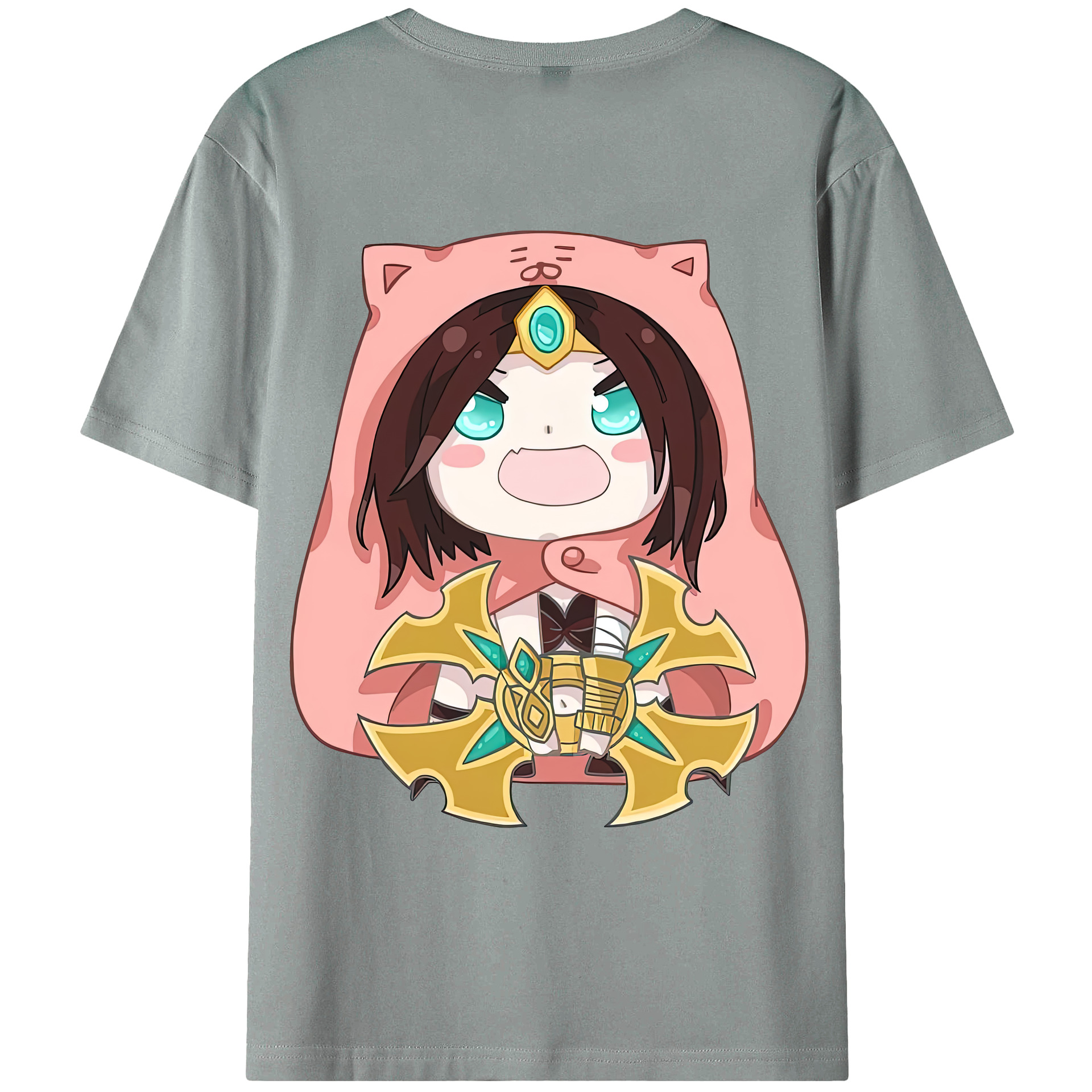 （画像用） リーグ・オブ・レジェンド League of Legends LOL 綿100％ メンズ半袖Tシャツ（バックプリント） 通気性